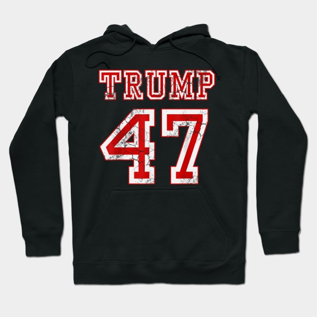 Trump 47 2024 Election Republican Hoodie by OrigamiOasis